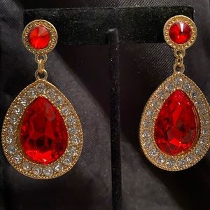 Red and gold earrings